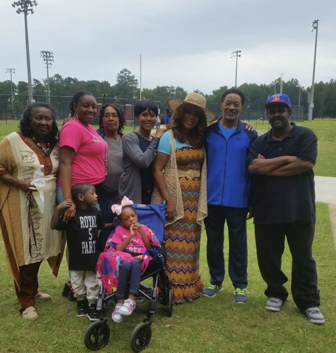 The Kingcannon family gathered at a park reunion