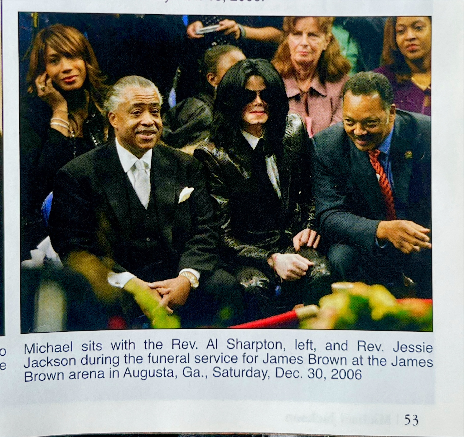 Mary Kingcannon among gospel and civic leaders at the James Brown memorial service in Augusta, Georgia, December 30, 2006